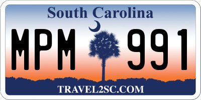 SC license plate MPM991