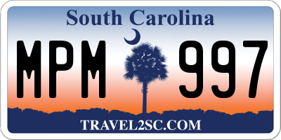 SC license plate MPM997