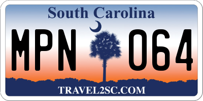 SC license plate MPN064