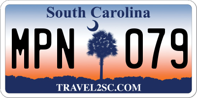 SC license plate MPN079