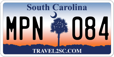 SC license plate MPN084