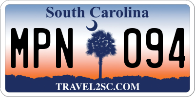 SC license plate MPN094