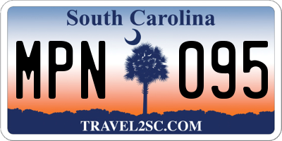 SC license plate MPN095