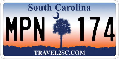SC license plate MPN174