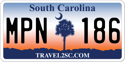 SC license plate MPN186