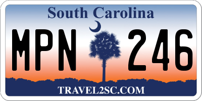 SC license plate MPN246
