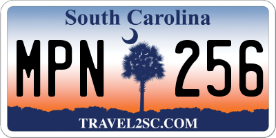 SC license plate MPN256