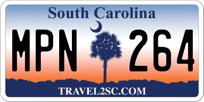 SC license plate MPN264