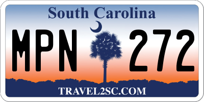 SC license plate MPN272