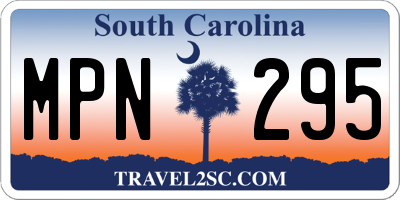 SC license plate MPN295