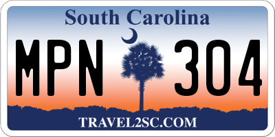 SC license plate MPN304