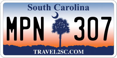 SC license plate MPN307