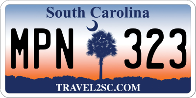 SC license plate MPN323