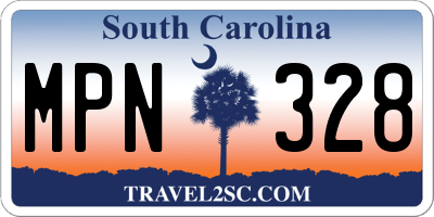 SC license plate MPN328
