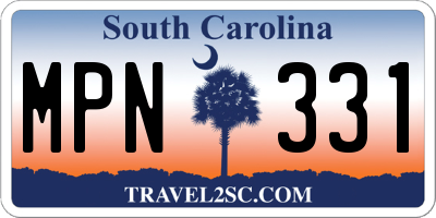 SC license plate MPN331