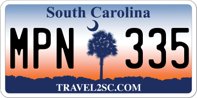 SC license plate MPN335