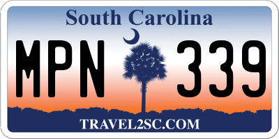 SC license plate MPN339