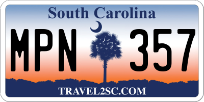 SC license plate MPN357