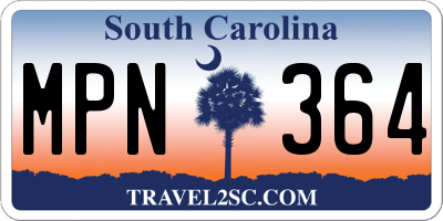 SC license plate MPN364