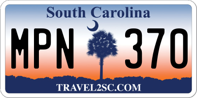 SC license plate MPN370