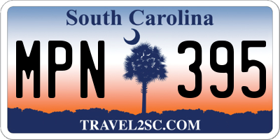 SC license plate MPN395