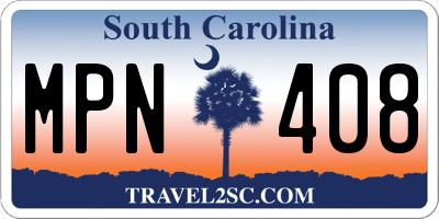 SC license plate MPN408