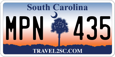 SC license plate MPN435