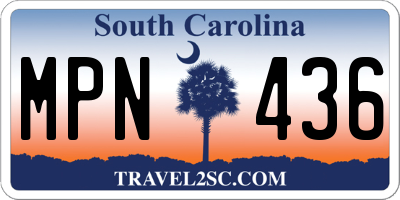 SC license plate MPN436