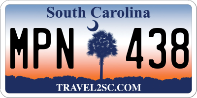 SC license plate MPN438