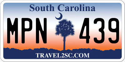 SC license plate MPN439