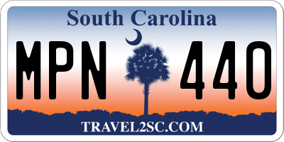 SC license plate MPN440