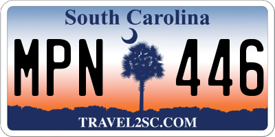 SC license plate MPN446