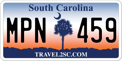 SC license plate MPN459