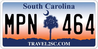 SC license plate MPN464