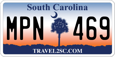 SC license plate MPN469