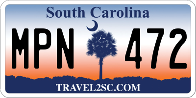 SC license plate MPN472