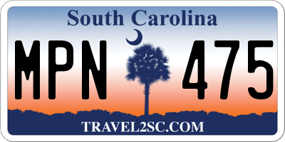SC license plate MPN475