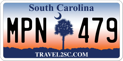 SC license plate MPN479