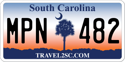 SC license plate MPN482