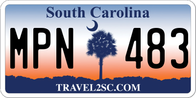 SC license plate MPN483