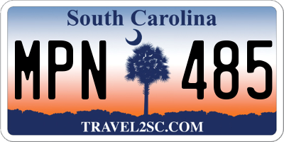 SC license plate MPN485