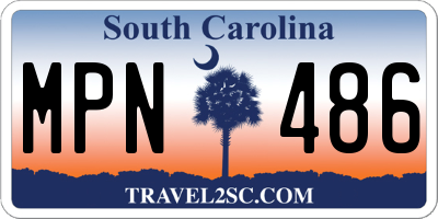 SC license plate MPN486
