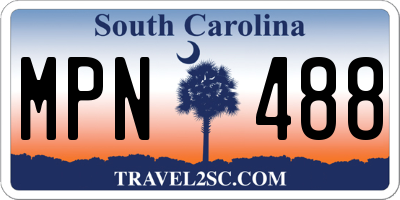 SC license plate MPN488