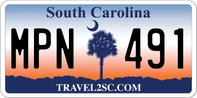 SC license plate MPN491