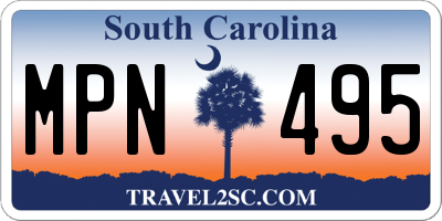 SC license plate MPN495