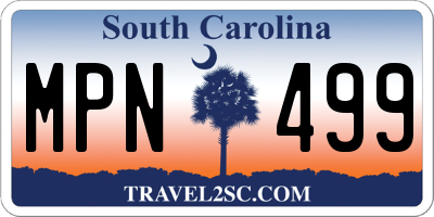 SC license plate MPN499