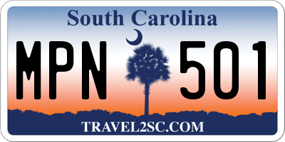 SC license plate MPN501