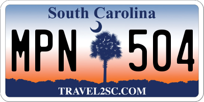 SC license plate MPN504