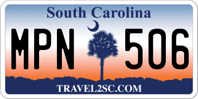 SC license plate MPN506