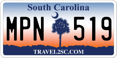 SC license plate MPN519
